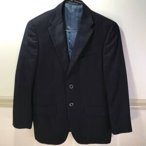 Loro Piana Saks Fifth Avenue Blazer Sports Coat Navy Blue USA 38